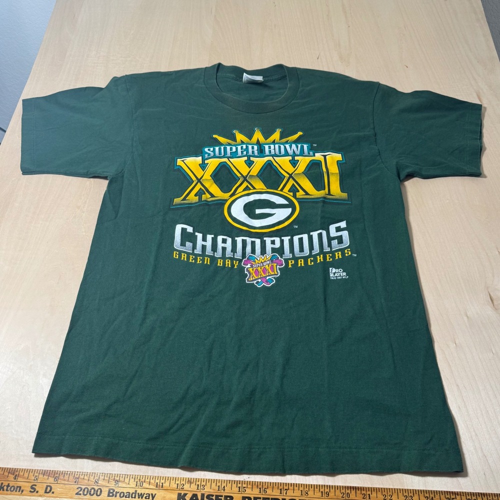 Vintage 97 Green Bay Packers Super Bowl XXXI Pro Player T Shirt L